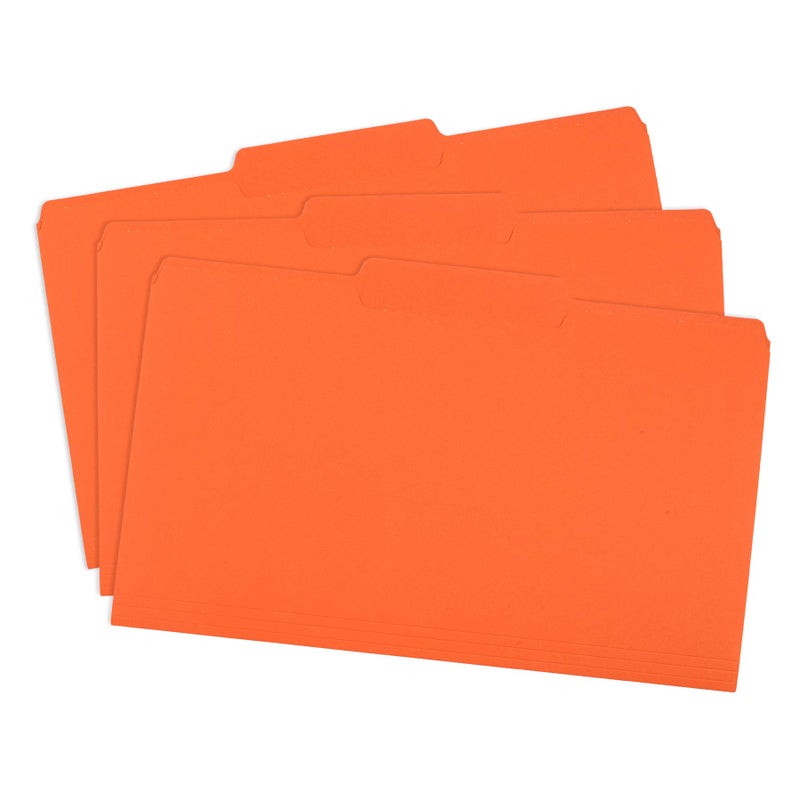 Blue Summit Supplies Orange File Folders, 1/3 Cut Tab, Legal Size, Great for Organizing and Easy File Storage, 100 Per Box - Image 3